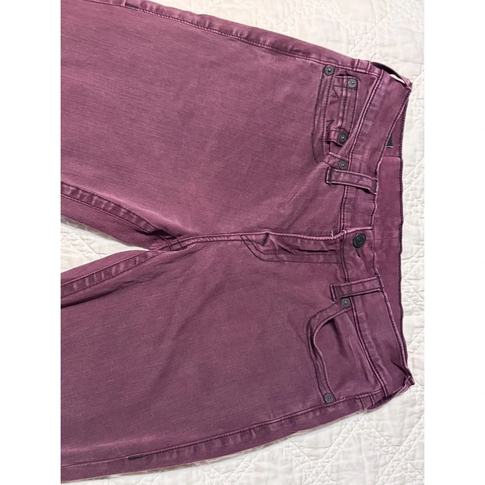 True Religion Geno Relaxed Slim Jeans Burgundy Wine Mens 32